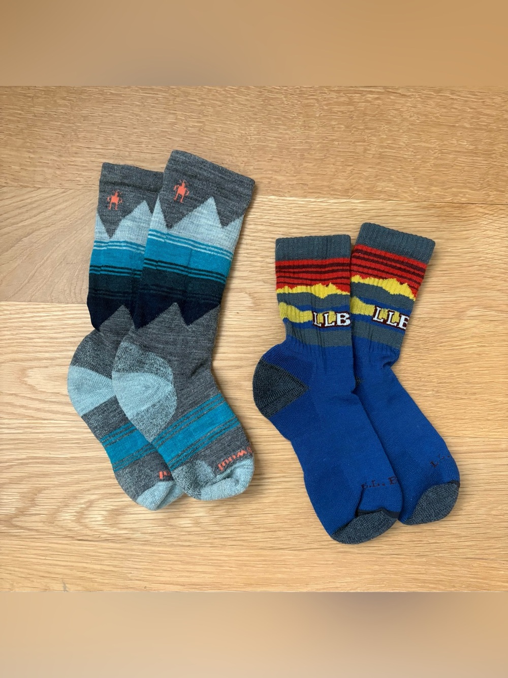 Youth SmartWool and LL Bean Wool Socks - Medium - 2 Pairs